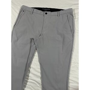 7Diamonds Infinity Pants Mens 38x30 Light Gray Chino Stretch Comfort Performance
